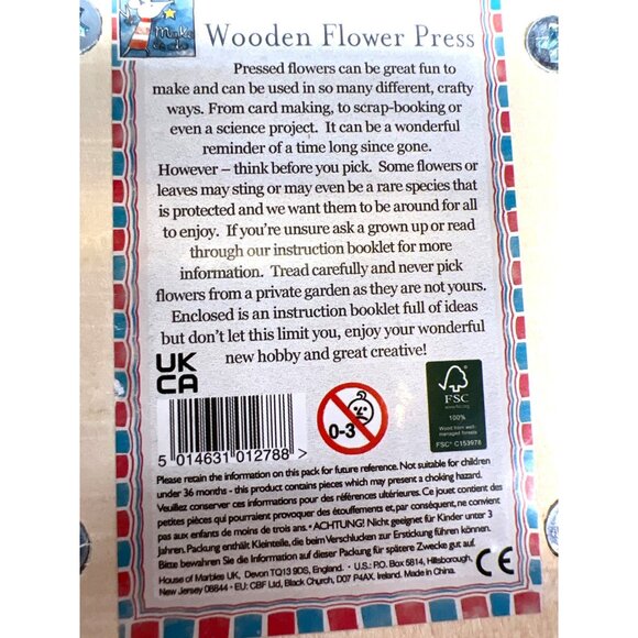Wooden Flower Press For Crafting & Scrapbooking 4'' x 4'' - Picture 5 of 5
